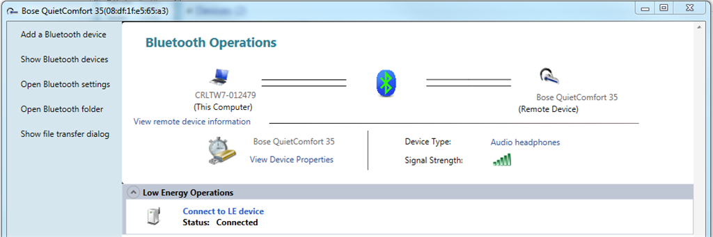 Bose Quietcomfort 35 Not Working On Windows 7 64bit Microsoft Community