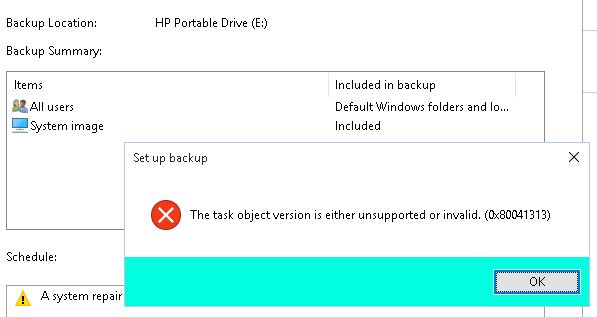 Backing Up Error After Upgrading To Windows 10 Microsoft Community