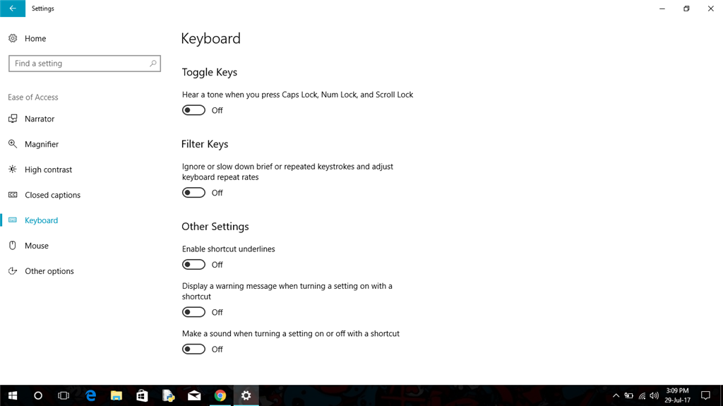 Not Able to disable shortcut underline in windows 10? - Microsoft Community