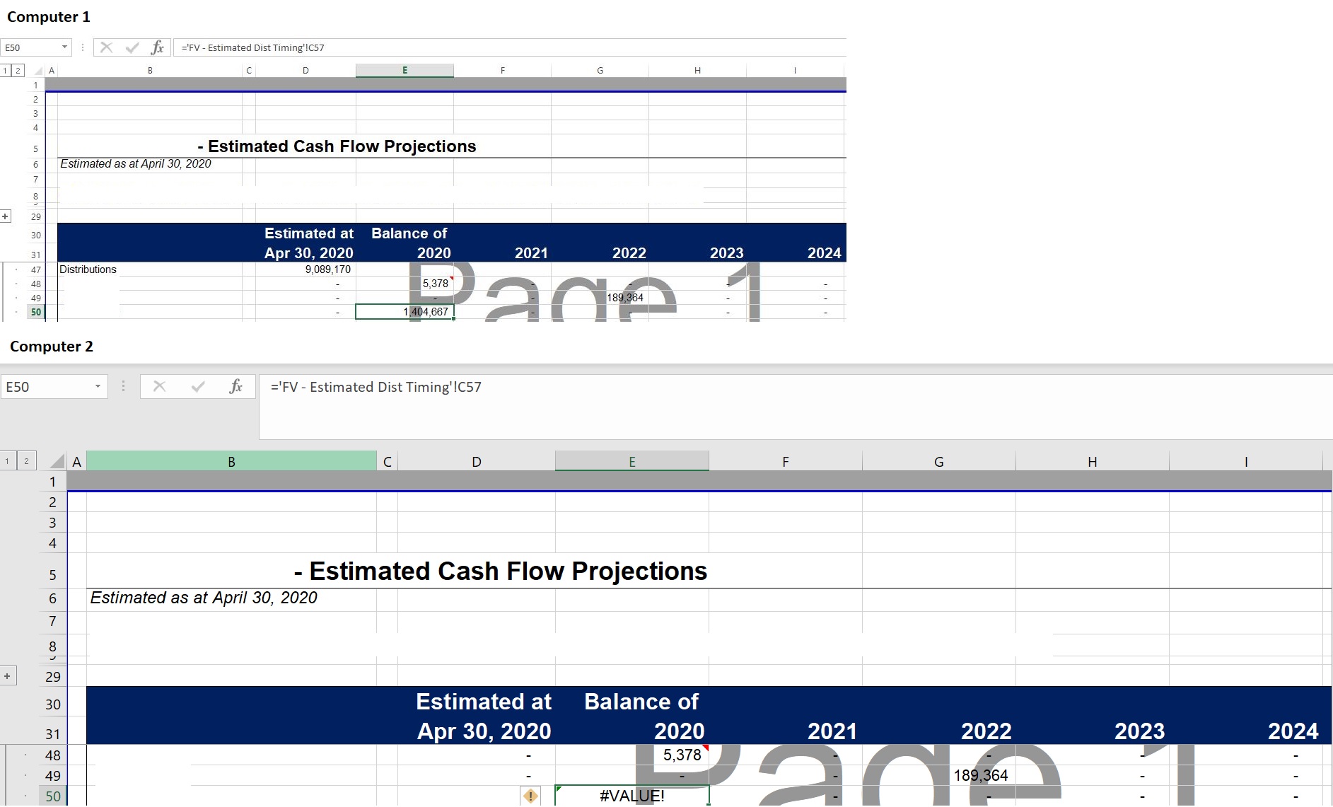 Excel Value On Some Computers But Not All Microsoft Community