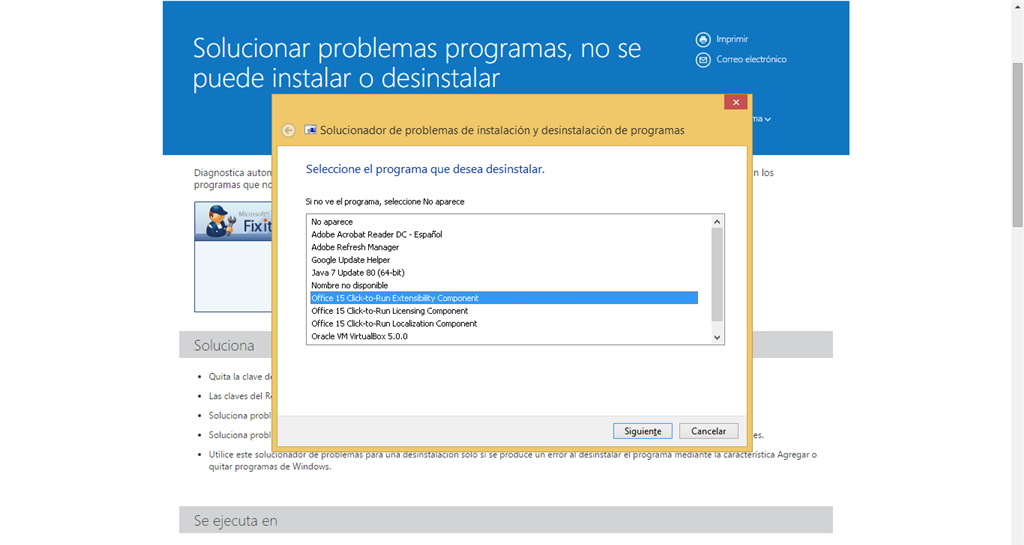 Desinstalar el servicio Click-to-Run de Office. - Microsoft Community