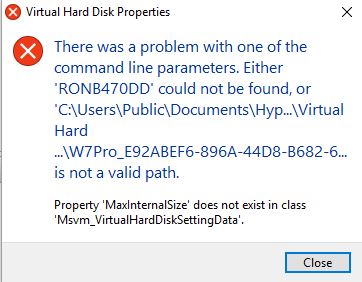 Hyper-V 10 ID Mismatch b/w Differencing virtual drive and Hyper-V 10 ID Mismatch b/w Differencing virtual drive and