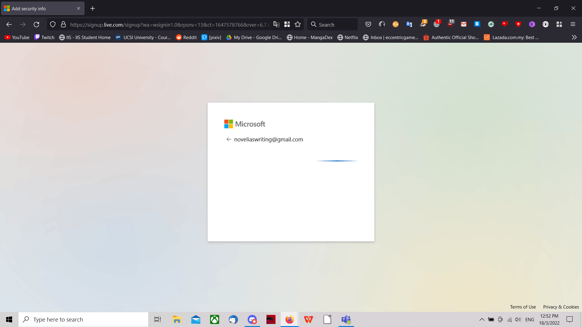 new computer not recognizing microsoft account