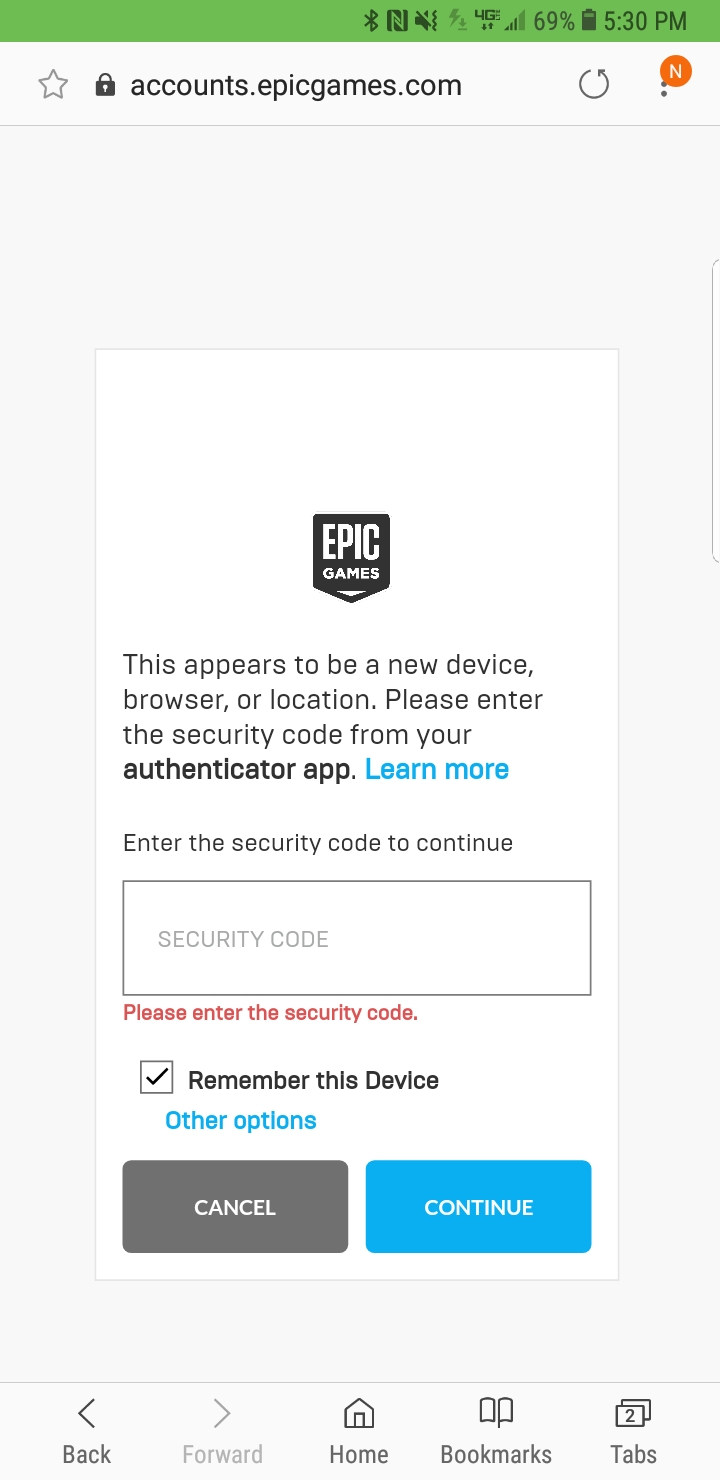 it a fortnite problem image - authenticator app fortnite not working