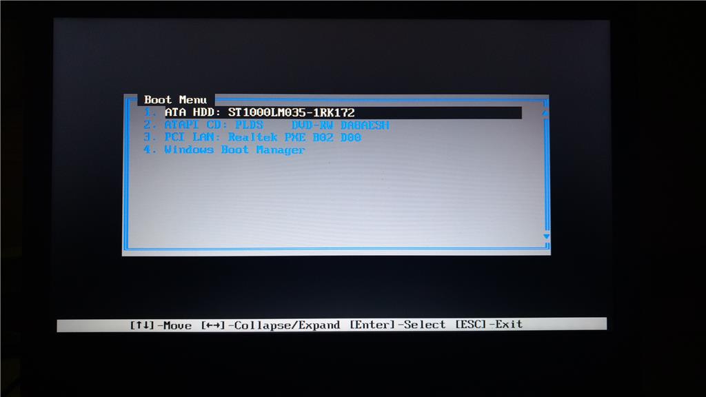 Boot manager windows