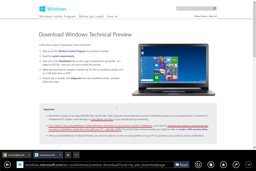 Web пробная версия. Установка Windows 10 Technical Preview. Windows 10 Technical Preview exe.