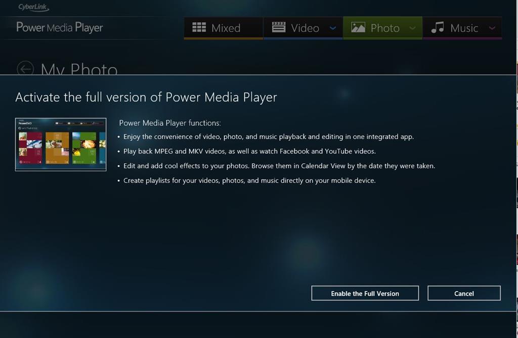 cyberlink power media player 14 activation key