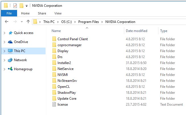 Program files outlet nvidia corporation installer2