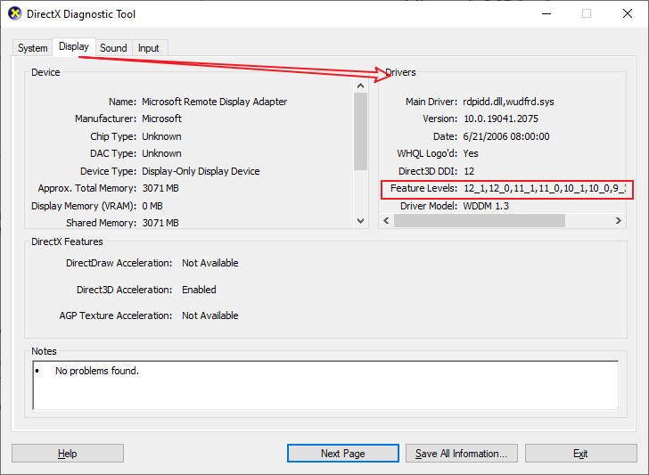 How to Determine DirectX Version and Shader Model