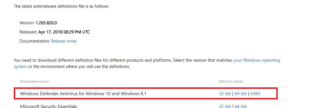 Windows Defender Antivirus の定義の更新 Kb2267602 に失敗する Microsoft コミュニティ