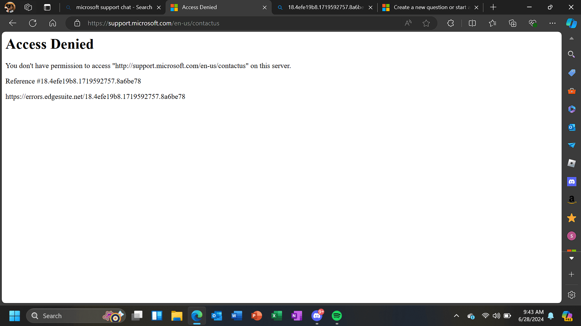 Access Denied Error In support. - Microsoft Community