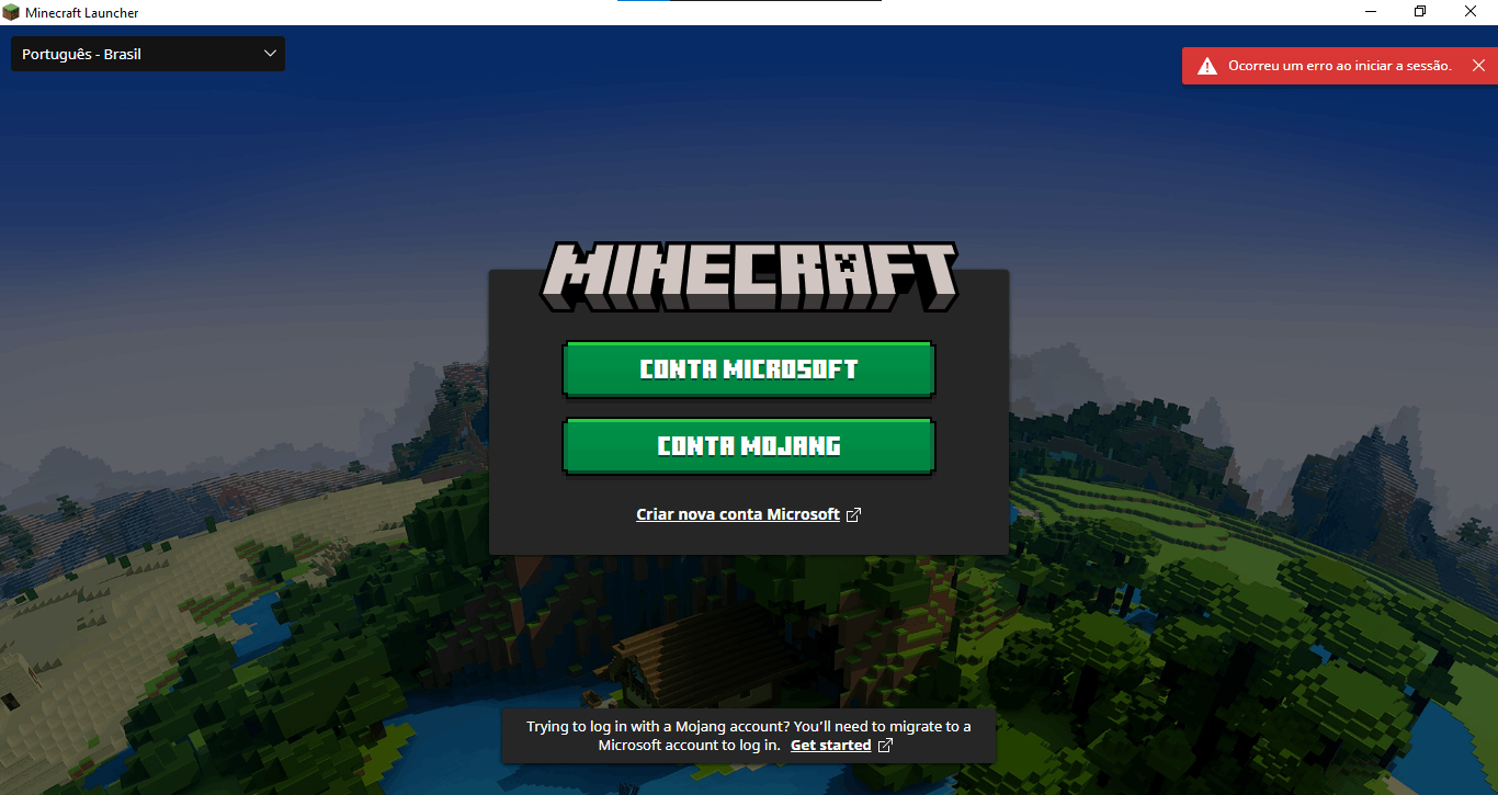 Não é possível instalar o novo Launcher do Minecraft. - Microsoft