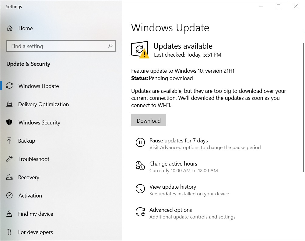 Can't download latest windows update. - Microsoft Community