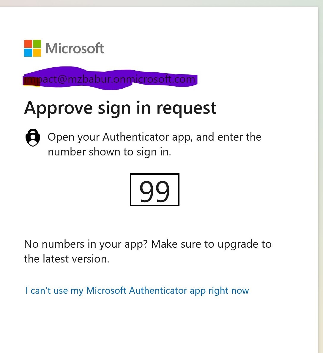 microsoft authenticator add account not working