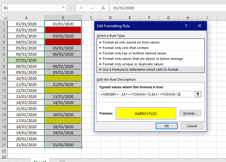  excel date range formula microsoft community