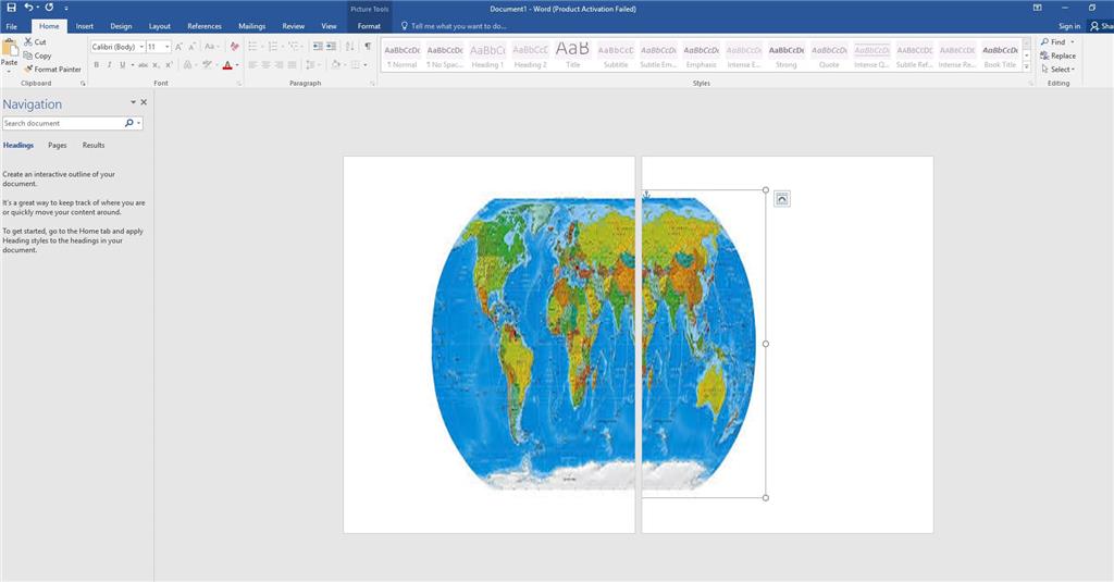 How do you print a image across multiple pages within document? Microsoft