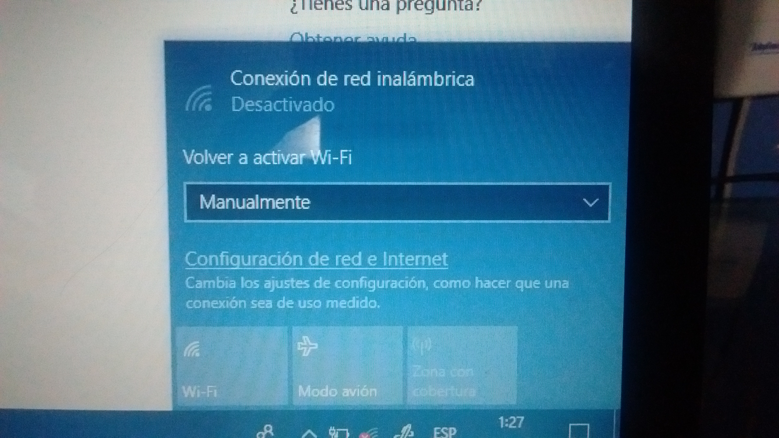 activar la conexion a internet