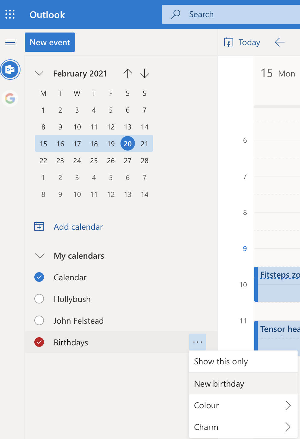 Birthdays information in Contacts not showing in Calendar