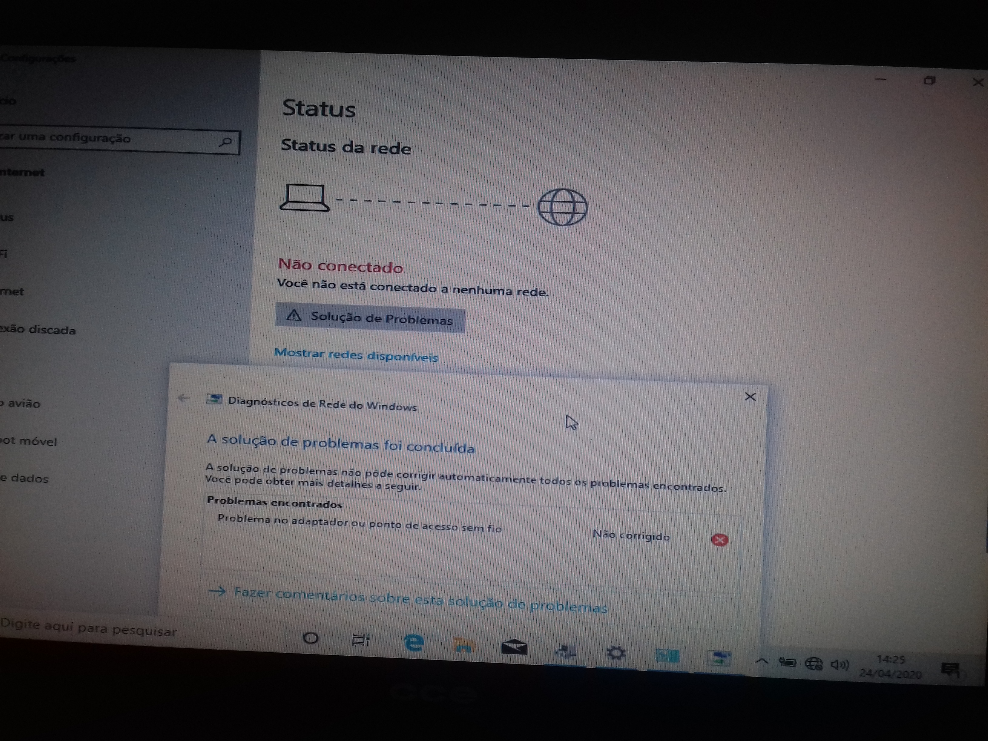 Wifi Não Conecta Fica Com Um X Vermelho Microsoft Community 3641