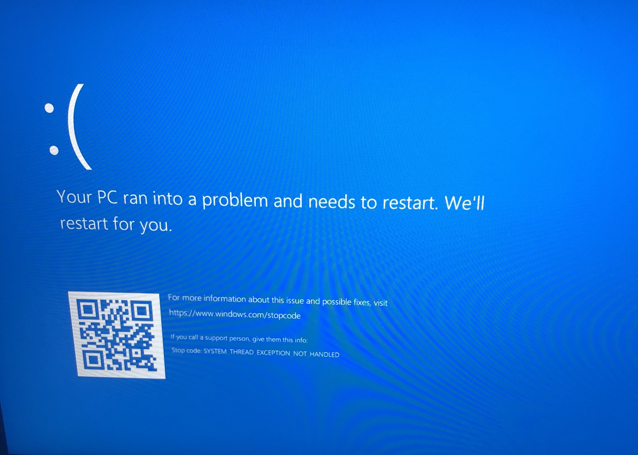 Stuck in a blue screen loop - Microsoft Community