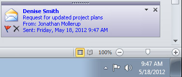 Outlook 365 Display Desktop Alert Popup Change Appearance And