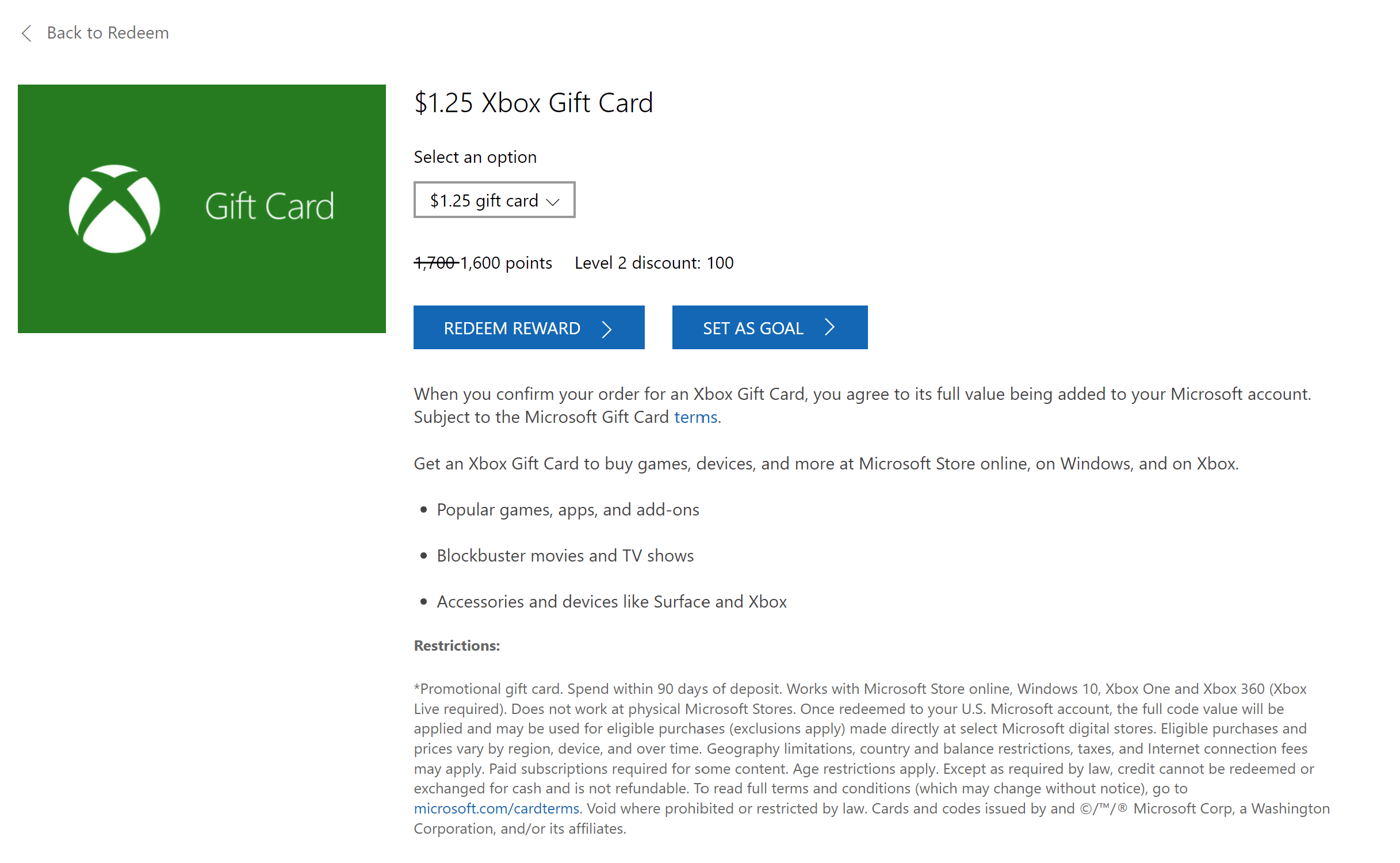 Gift Card Balance - Microsoft Apps