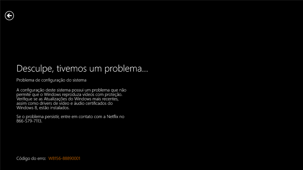 Erro w8156 88890001 no aplicativo Netflix Microsoft Community