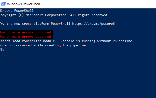 PowerShell Error - Microsoft Community