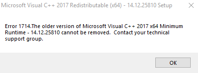 microsoft ok message got there when click visual