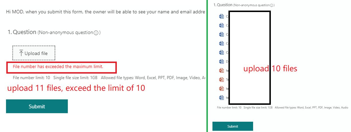 Microsoft Forms attachment error: not enough storage space - SharePoint  Stack Exchange