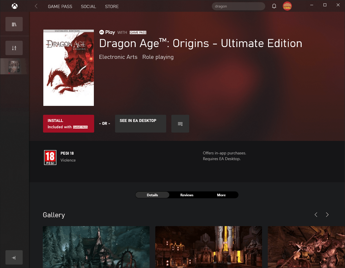 Dragon Age: Origins for Xbox Game Pass PC - Gamepassta