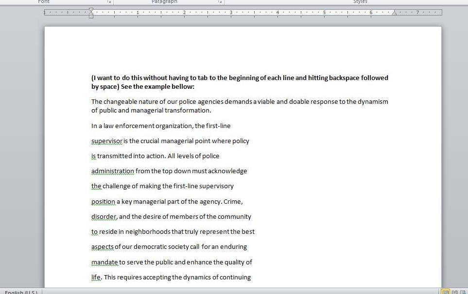 Ms Word 2010 How To Get The Sentences To Format Correctly Microsoft Community