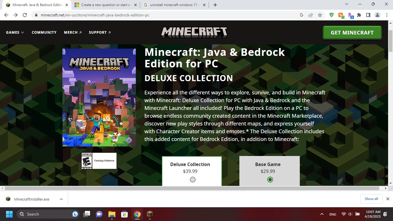 Minecraft: Java e Bedrock Edition para PC Deluxe Edition