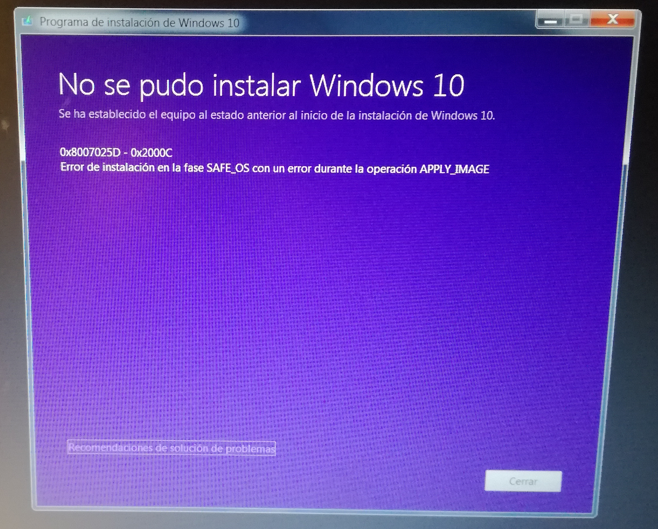 Windows 10 ≡ El Error 0x8007025d 0x2000c Al Instalar El Microsoft 8313