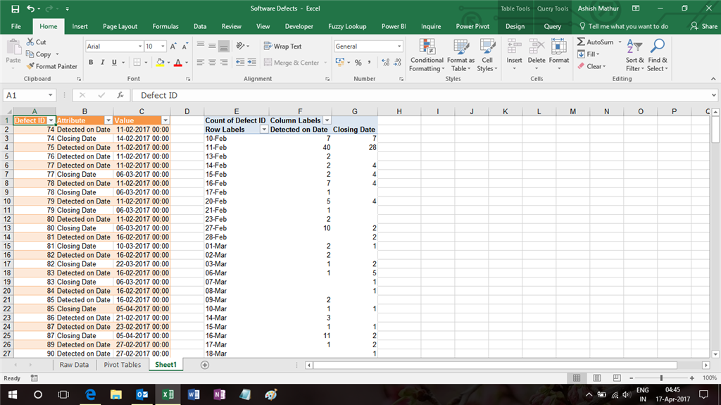 excel in how table 10 pivot create to windows fields PivotTable Label one into two Row date Combining