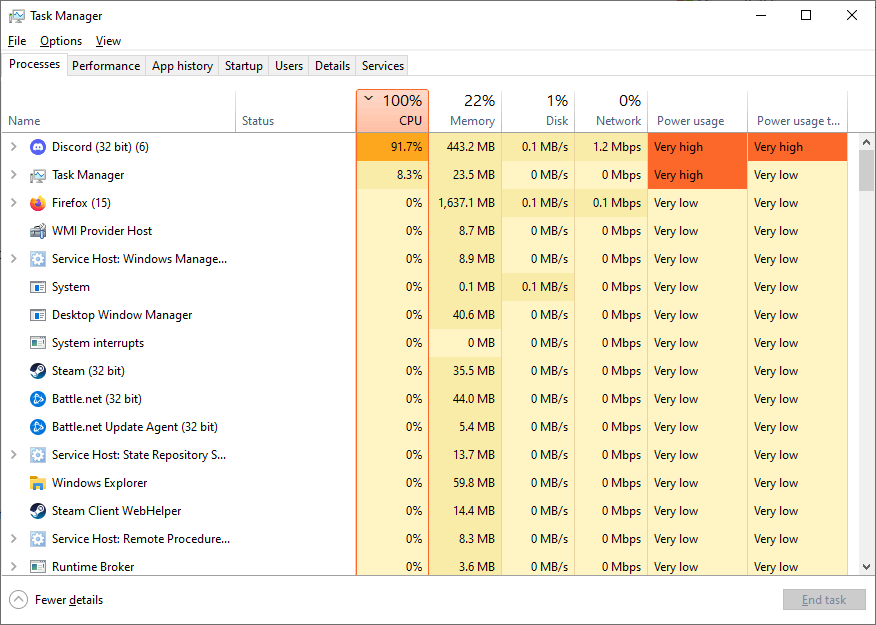 Task Manager Showing 100% Cpu Usage - Microsoft Community