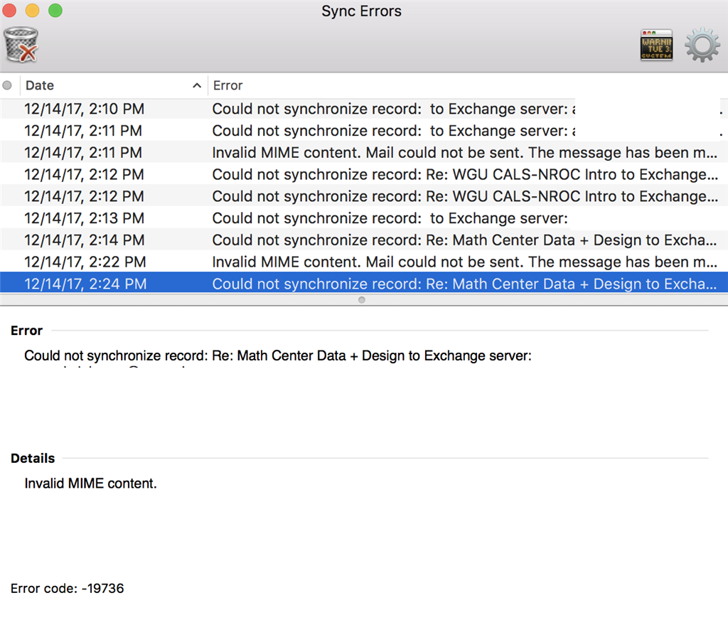 Invalid mime content error code 19736 outlook for macs