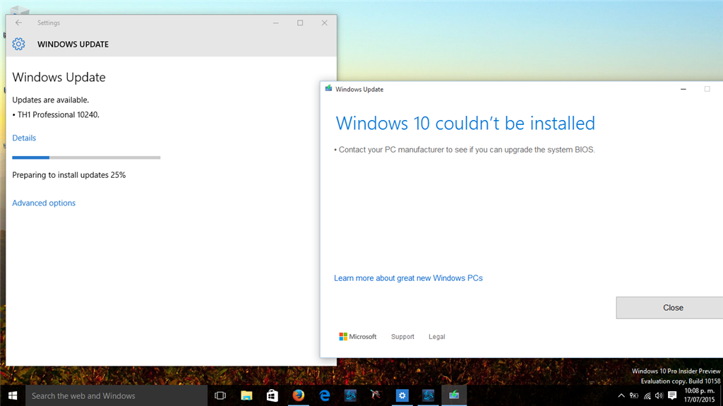 Windows 10 Latest Build Couldn´t Be Installed - Microsoft Community