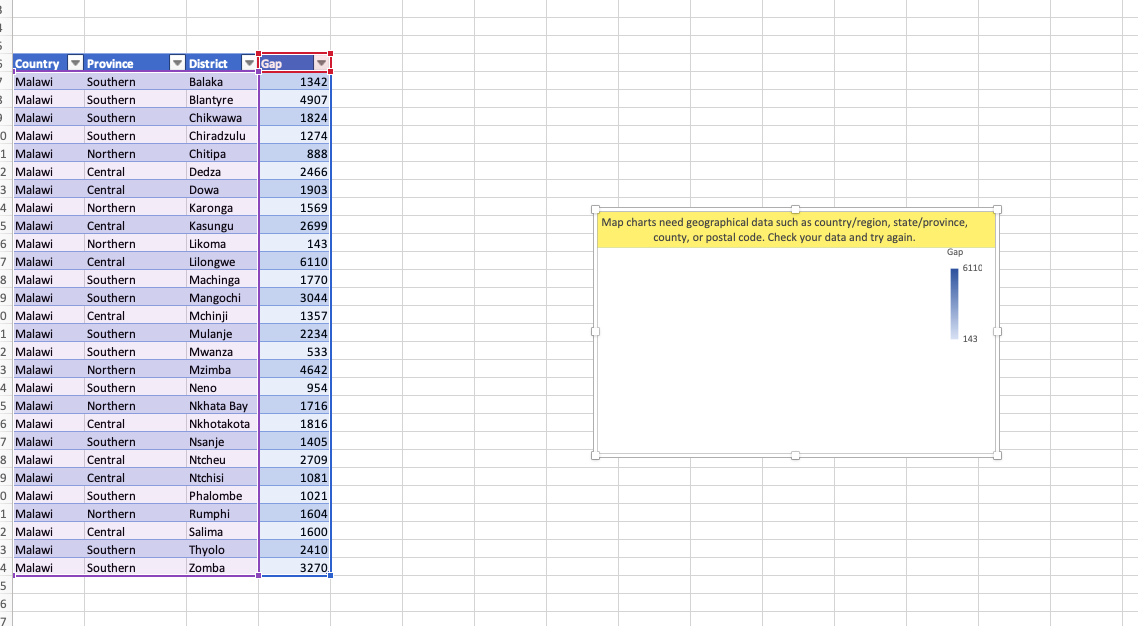 Excel Maps Chart Error - Very Low Accuracy - Microsoft Community