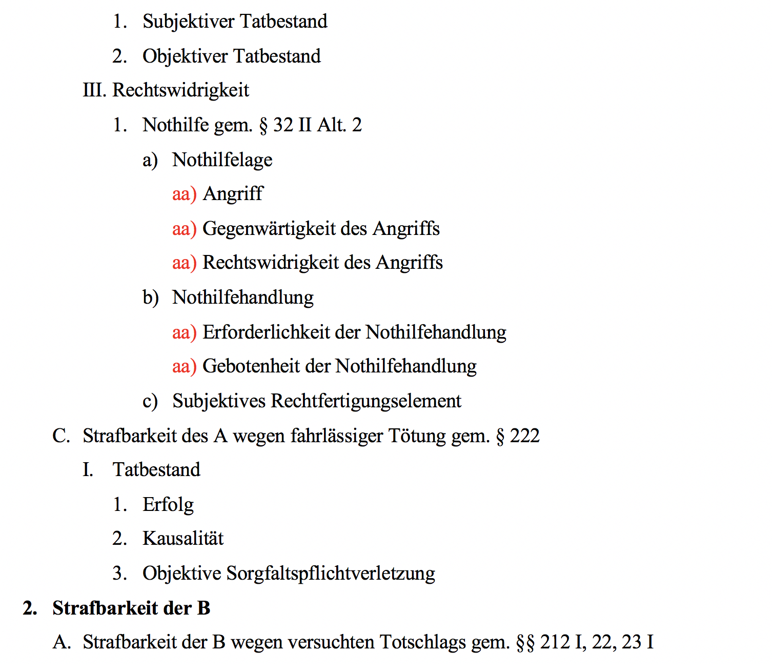 Gliederungspunkte (a), (b), (c)... ÄNDERN In Aa), Bb), Cc) - Microsoft ...