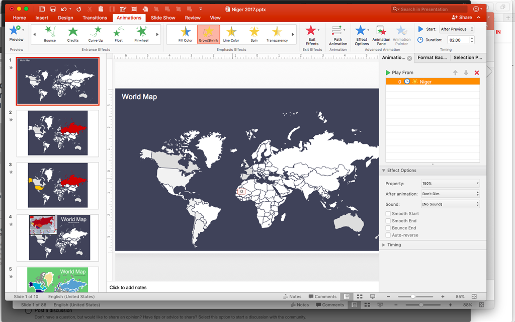 Adding Multiple Animations to the Same object - Powerpoint 2016 for -  Microsoft Community