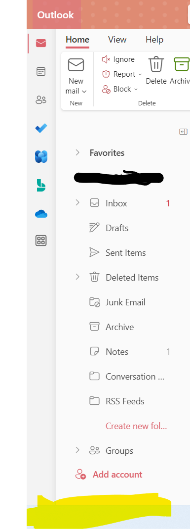 New outlook not showing total email count in each folder on 