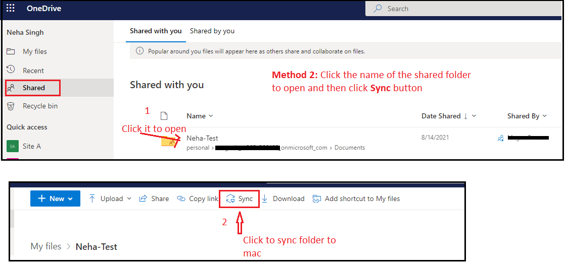 Shared OneDrive Folders Not Showing In OneDrive Desktop App Microsoft 