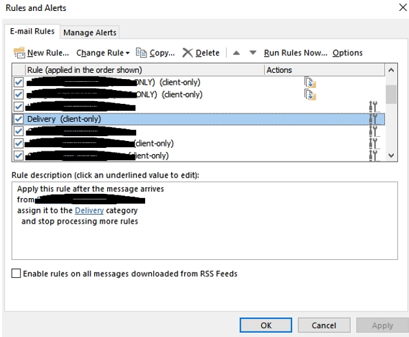 Rules not working in Outlook 2016 with Office 365 - Microsoft Community