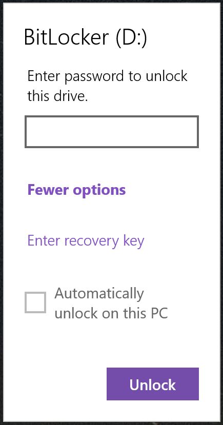 ondanks Uitgaan Koppeling Auto-unlock BitLocker "for this user" - Microsoft Community