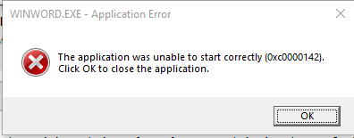 Onenote error code 0xc0000142