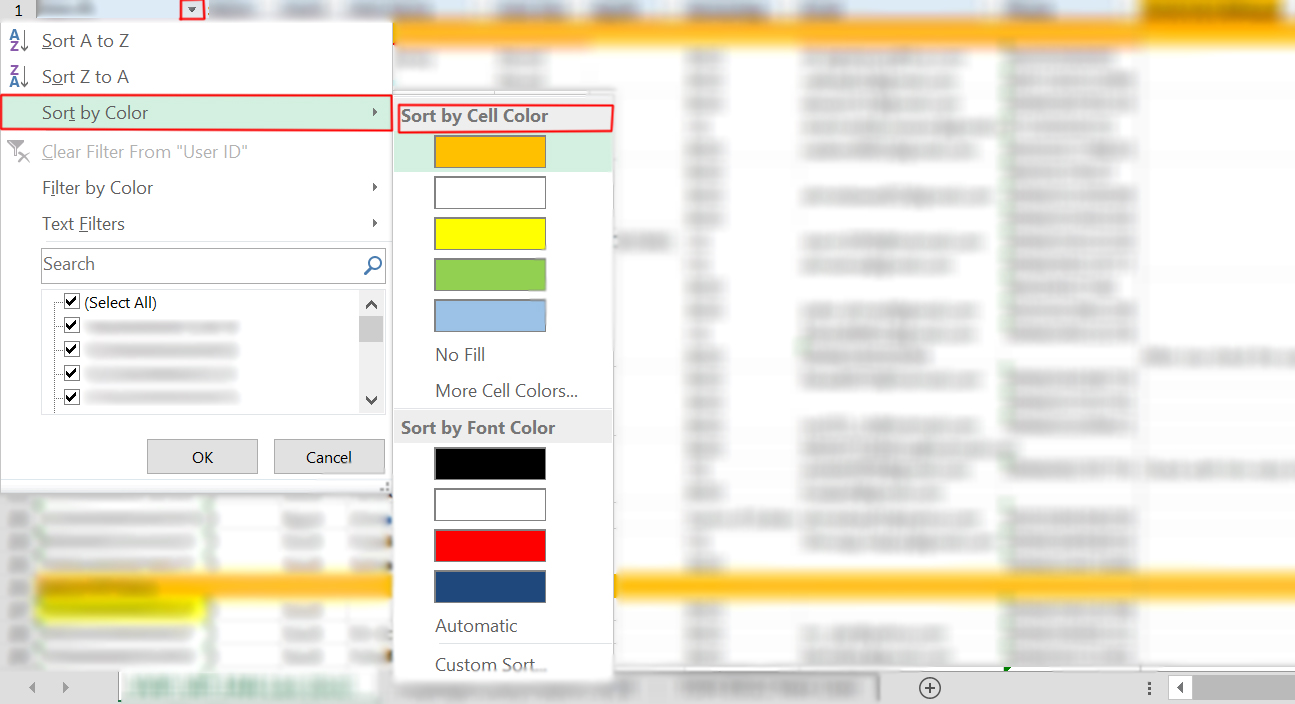 Sort By Colour In Excel Sheets Problem Microsoft Community