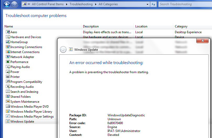 Microsoft Troubleshooting Windows 7 Support