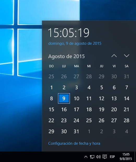 Discrepancia del calendario con el dia de la semana en la barra de - Microsoft Community