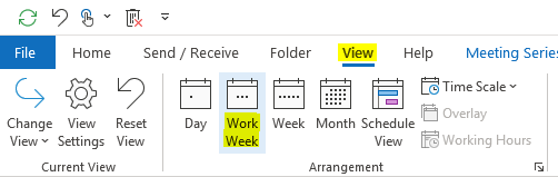 Monthly view without weekends - Microsoft Community